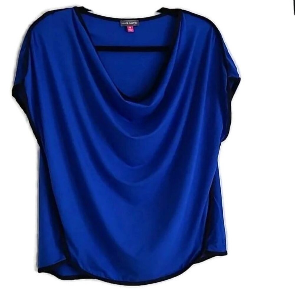 Vince Camuto royal blue and black top